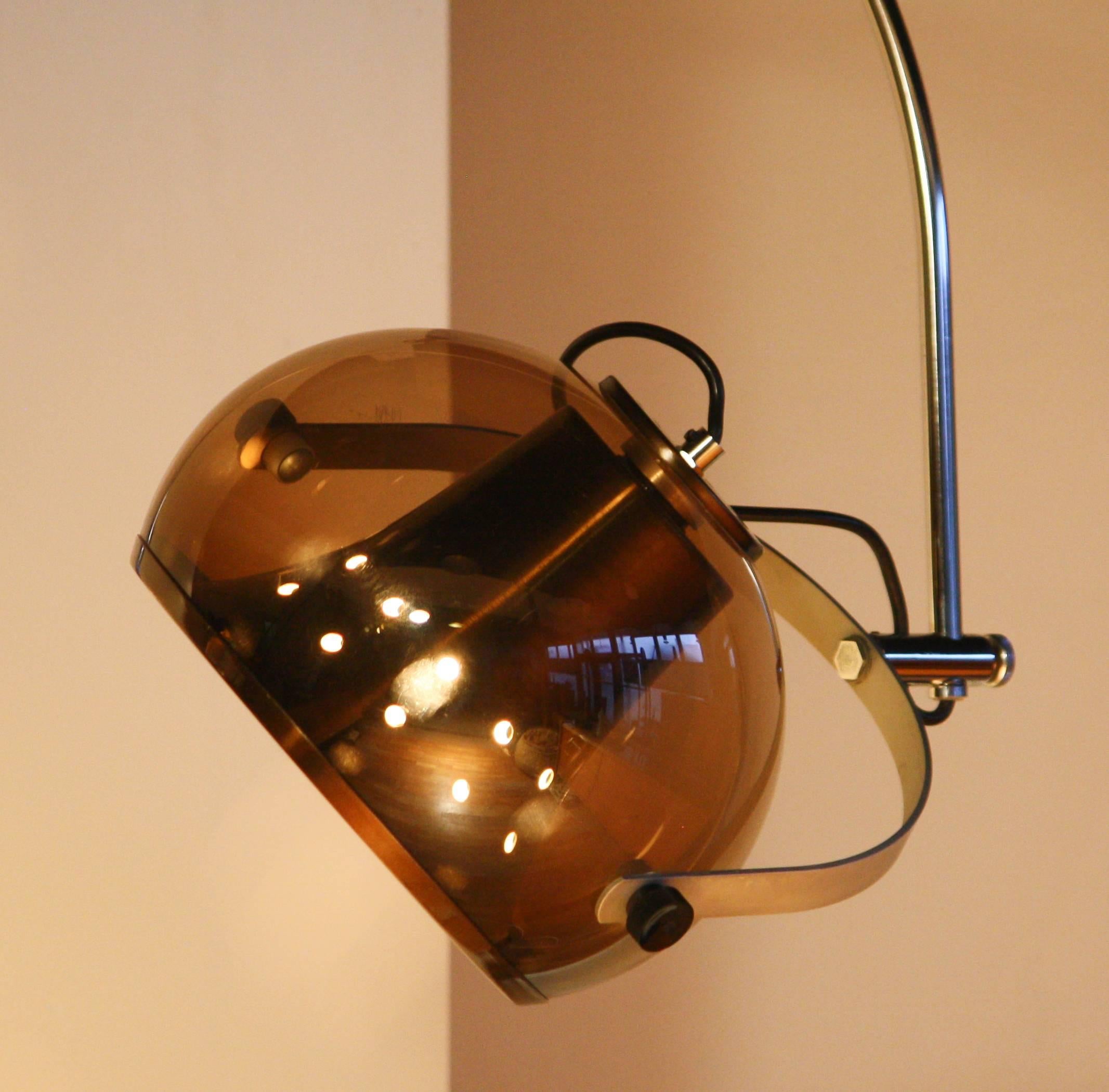 Chrome 1970s, Beautiful Bow Lamp by Dijkstra