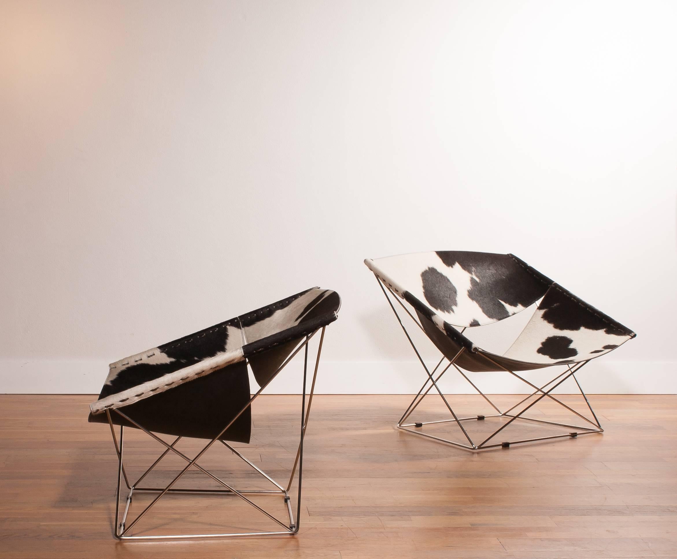 Steel Beautiful 'Butterfly' Chair by Pierre Paulin for Artifort