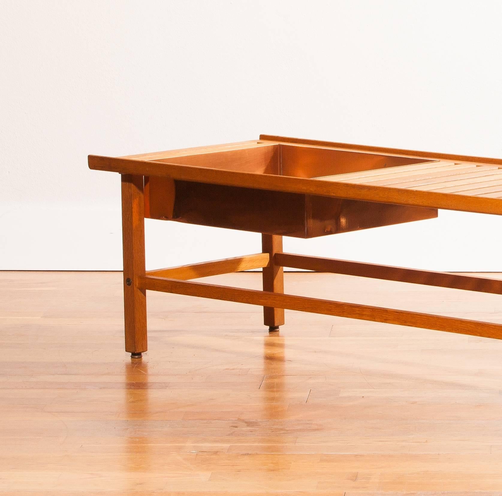 Mid-20th Century 1950s, Beautiful Plant Bench / Coffee Table by Yngve Ekström In Teak