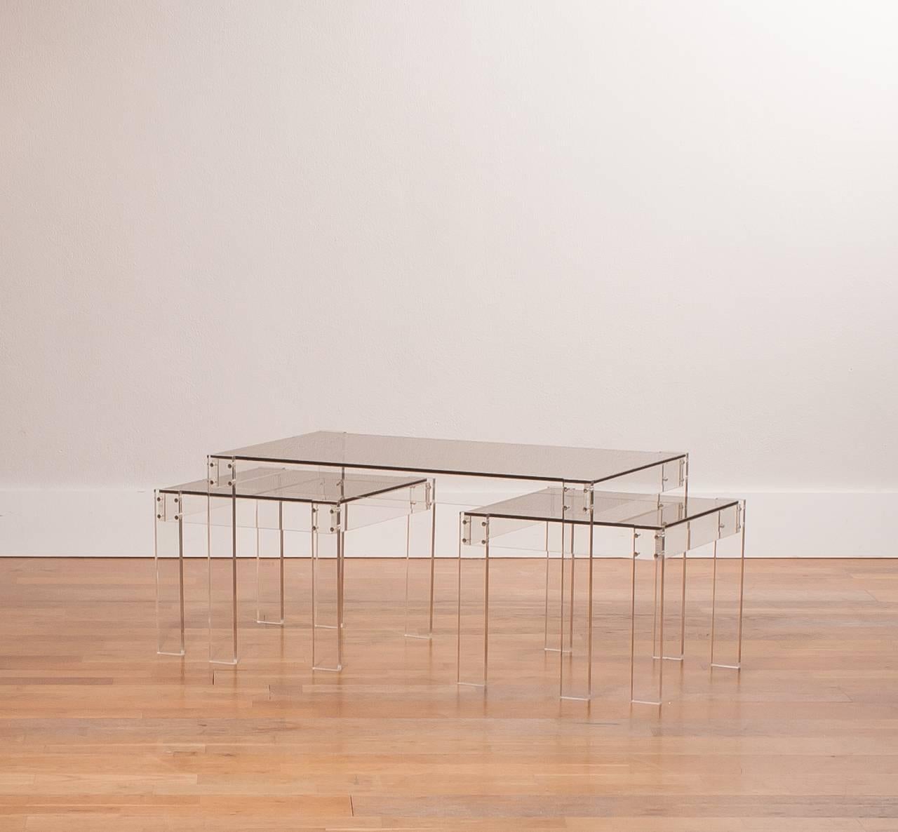 perspex nest of tables