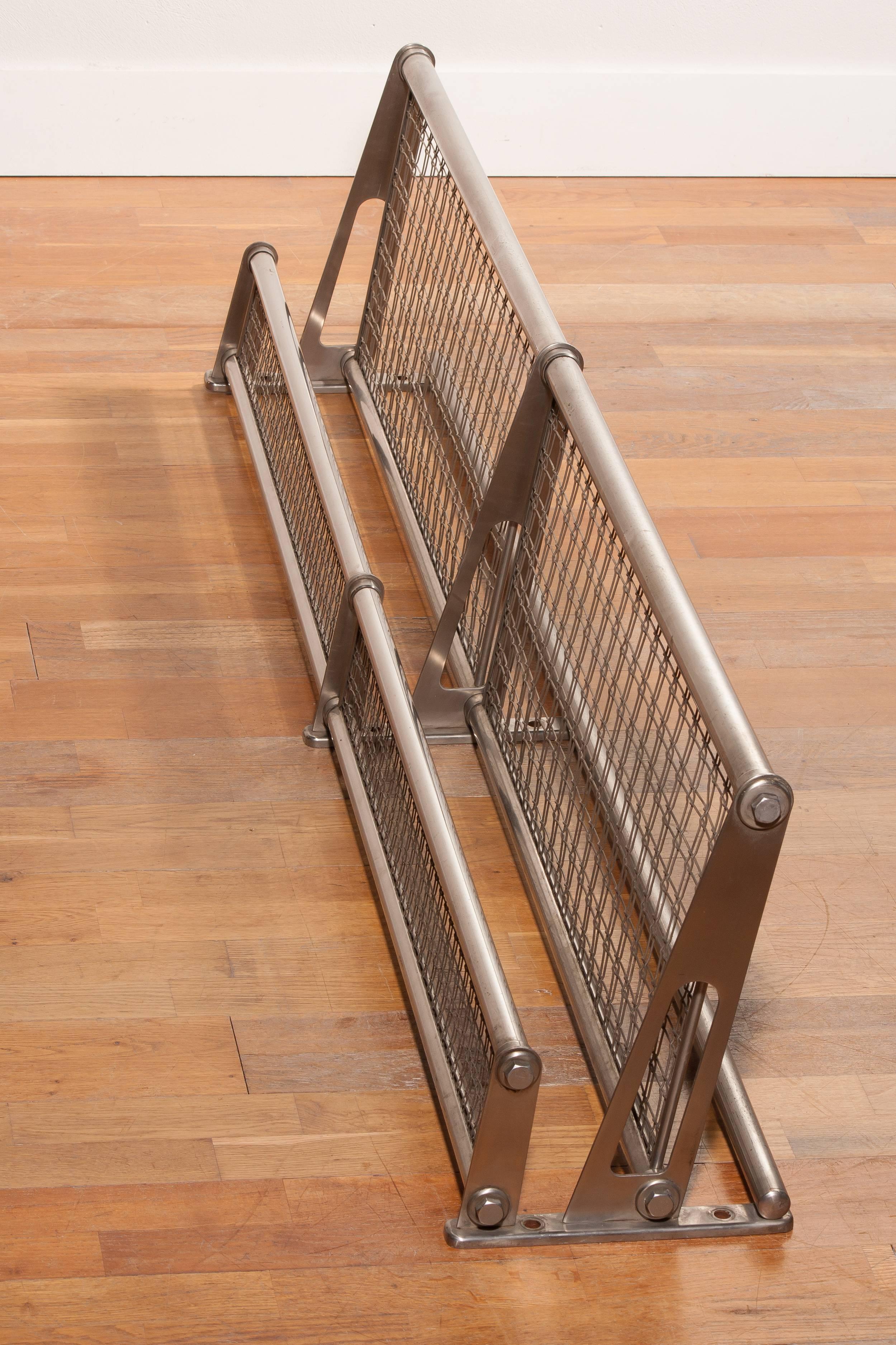 Mid-20th Century 1950s, a Wall-Mounted Luggage Rack