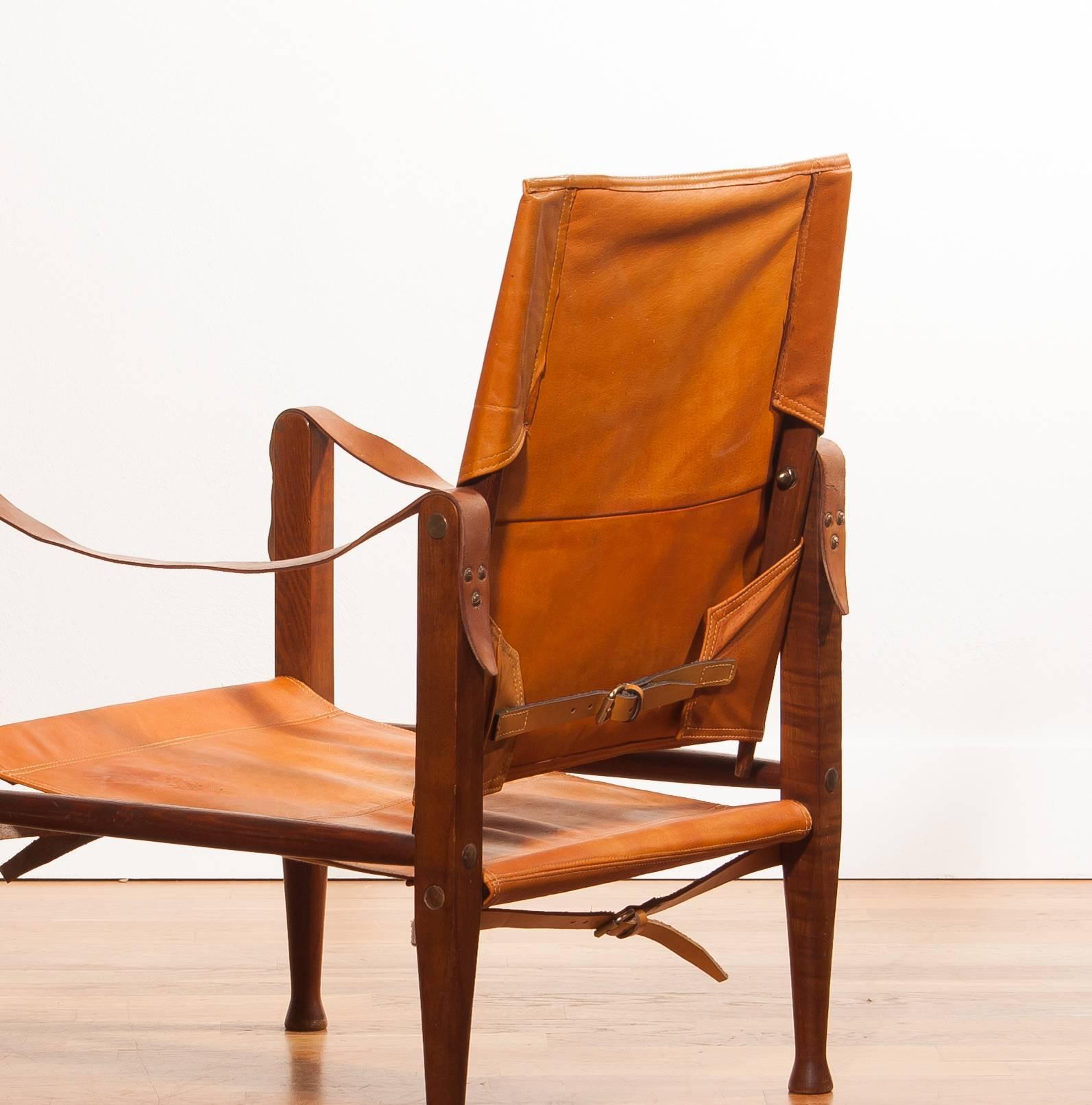 Danish 1930s, Kaare Klint Safari Chair for Rud, Rasmussen