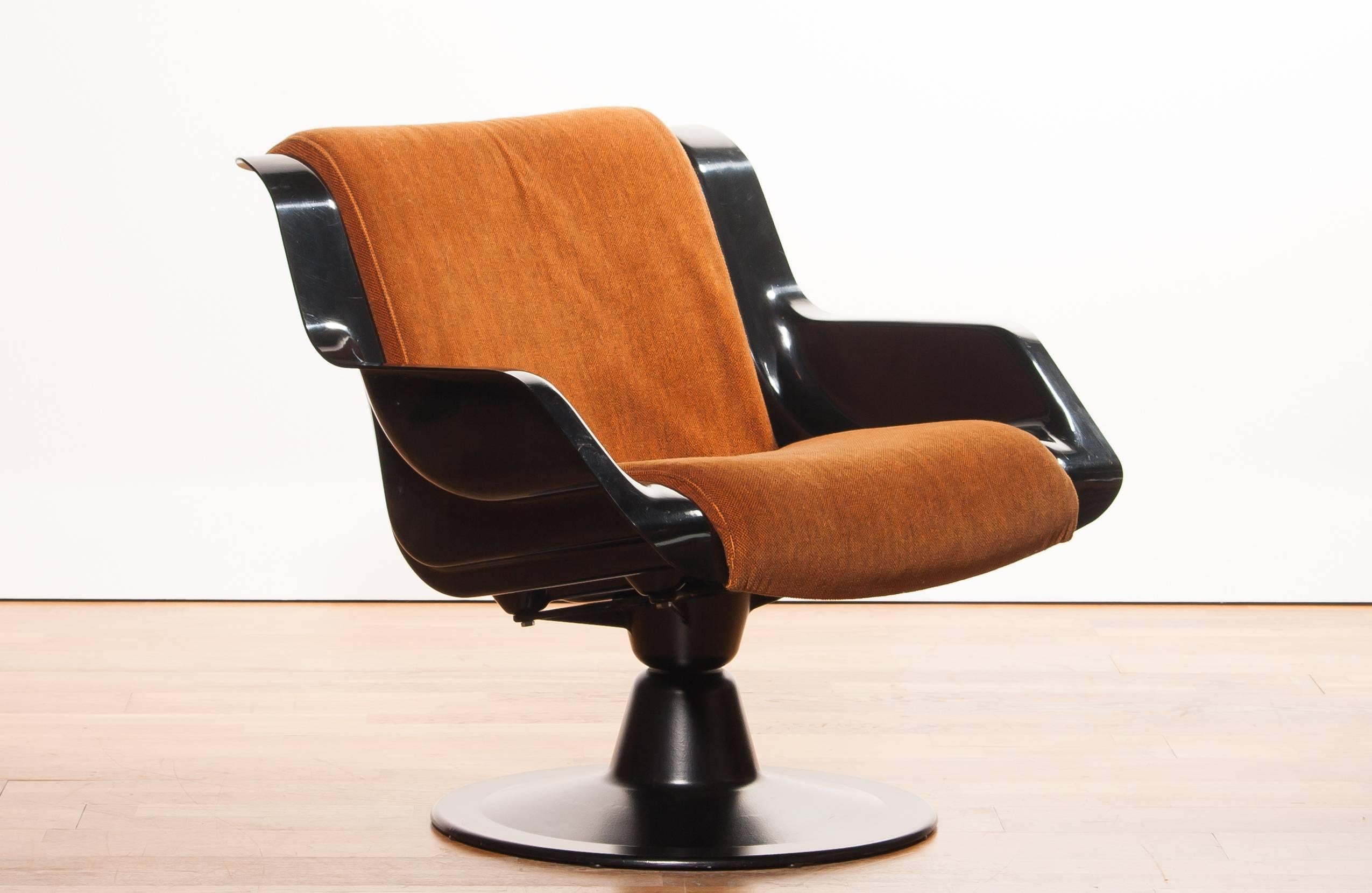 Fabric 1960s, Yrjö Kukkapuro Set Chairs Model 3814-1KF