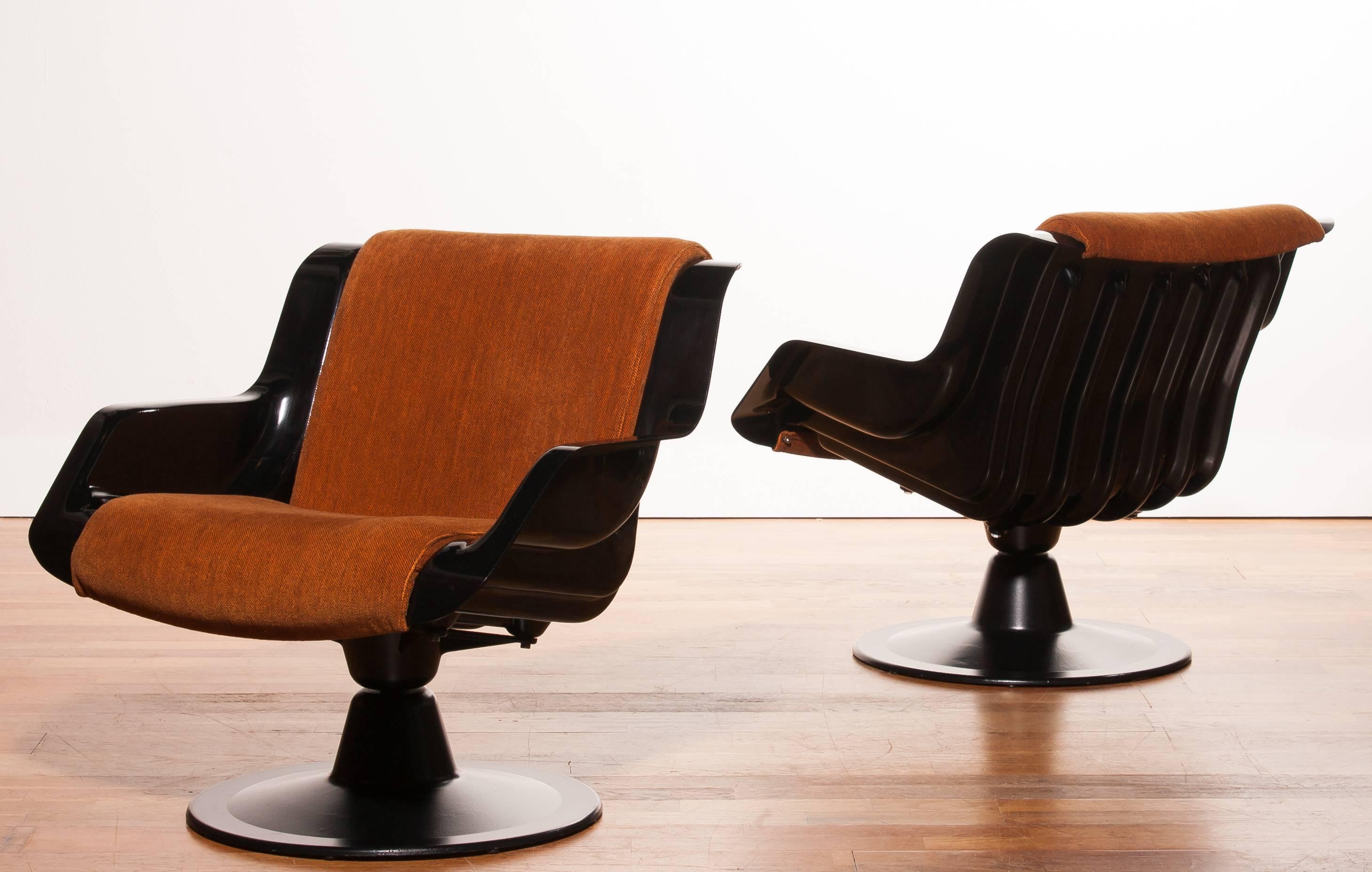 Finnish 1960s, Yrjö Kukkapuro Set Chairs Model 3814-1KF