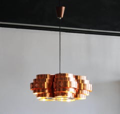 1960s, Copper Pendant by Verner Schou for Coronell Elektro