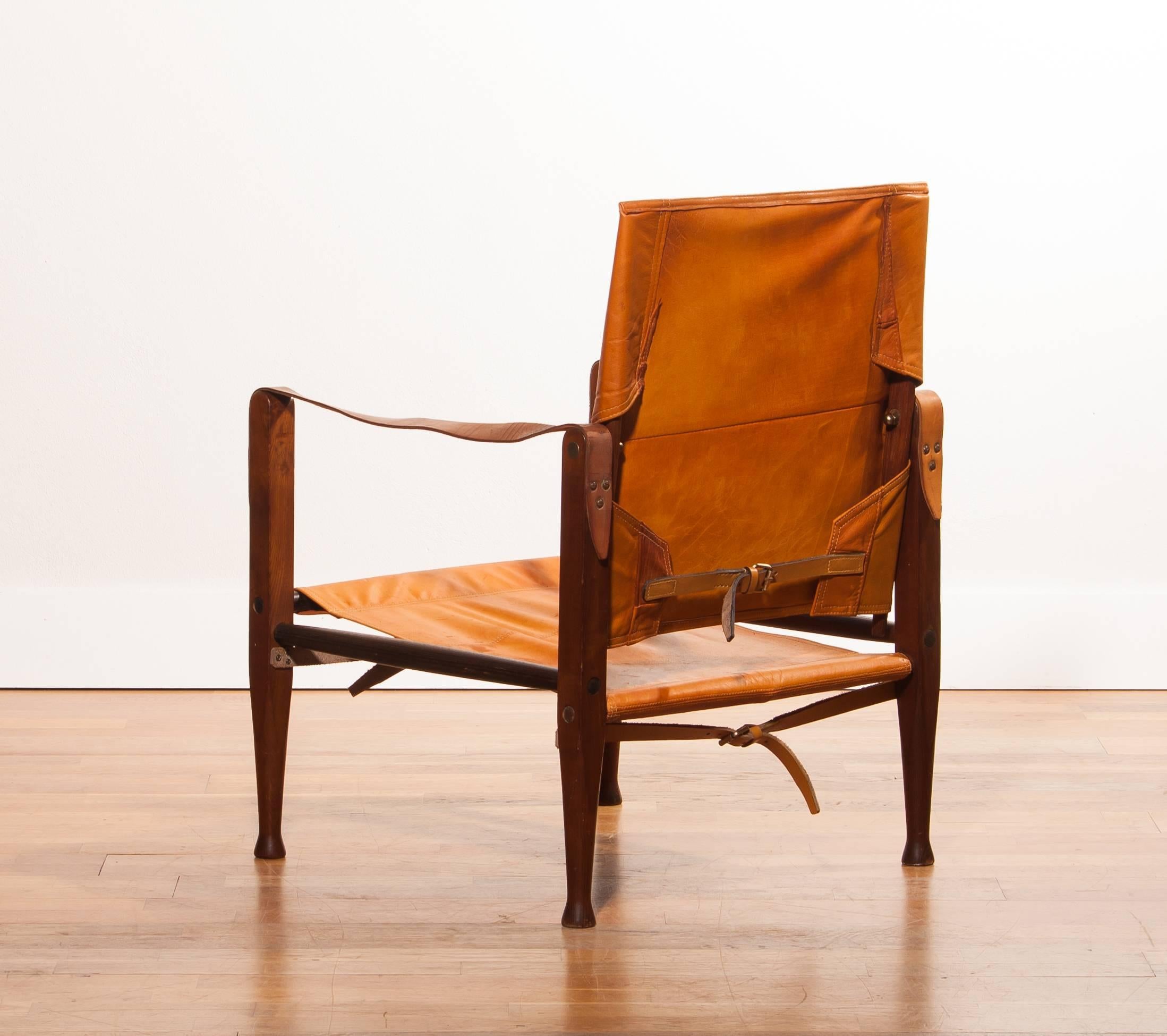 Danish 1930s, a Kaare Klint Safari Chair for Rud. Rasmussen