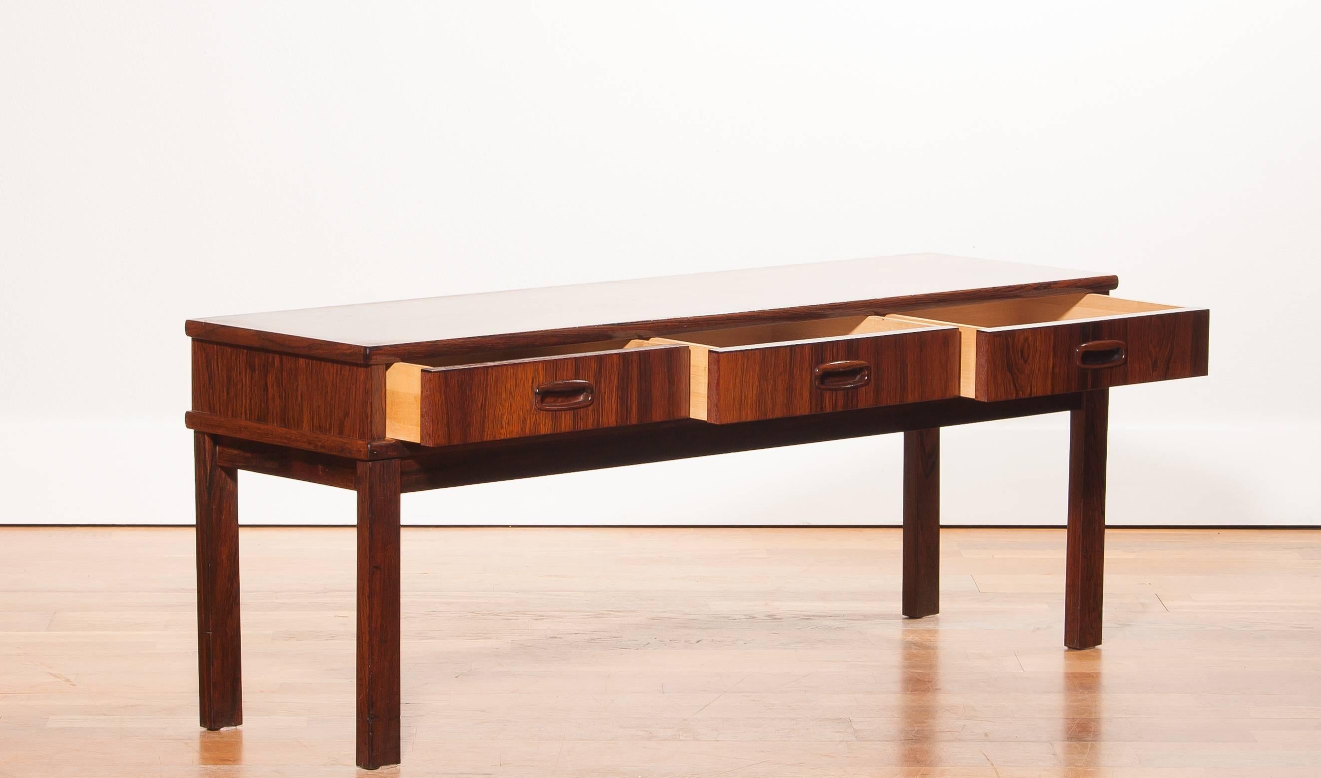 Danish 1960s, Rosewood Side Table by Poul Hundevad