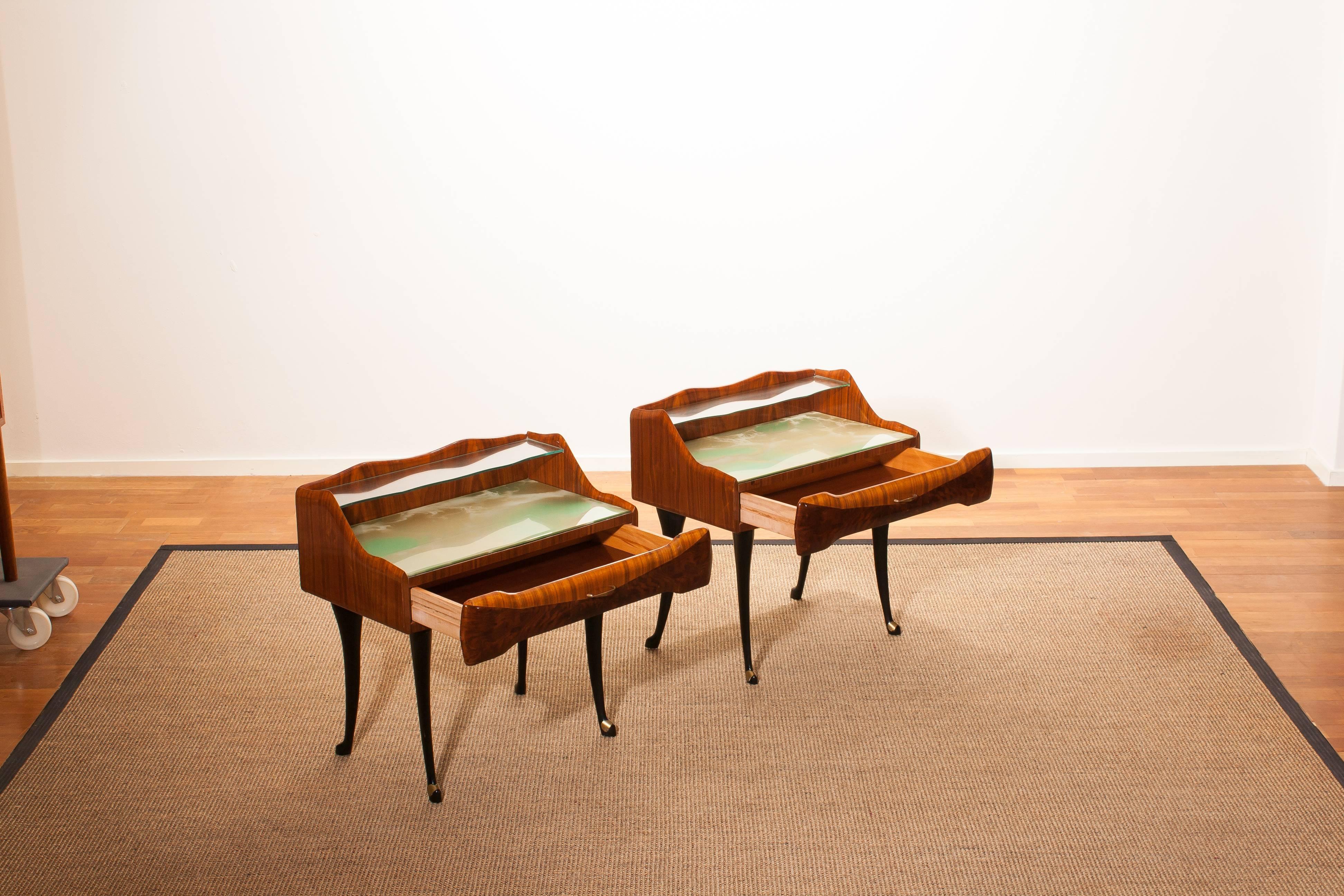 Italian Set of Two, 1950s Nightstands by Paolo Buffa, Italy