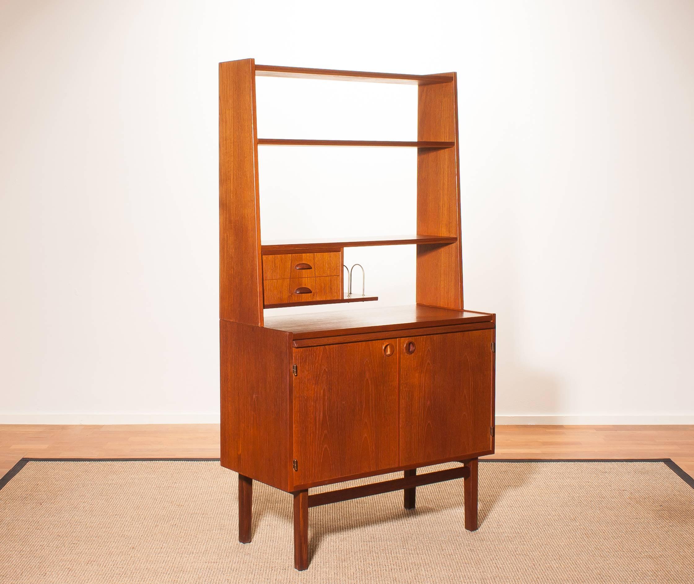 1950s Teak Secretaire Cabinet by Hovmantorp 2