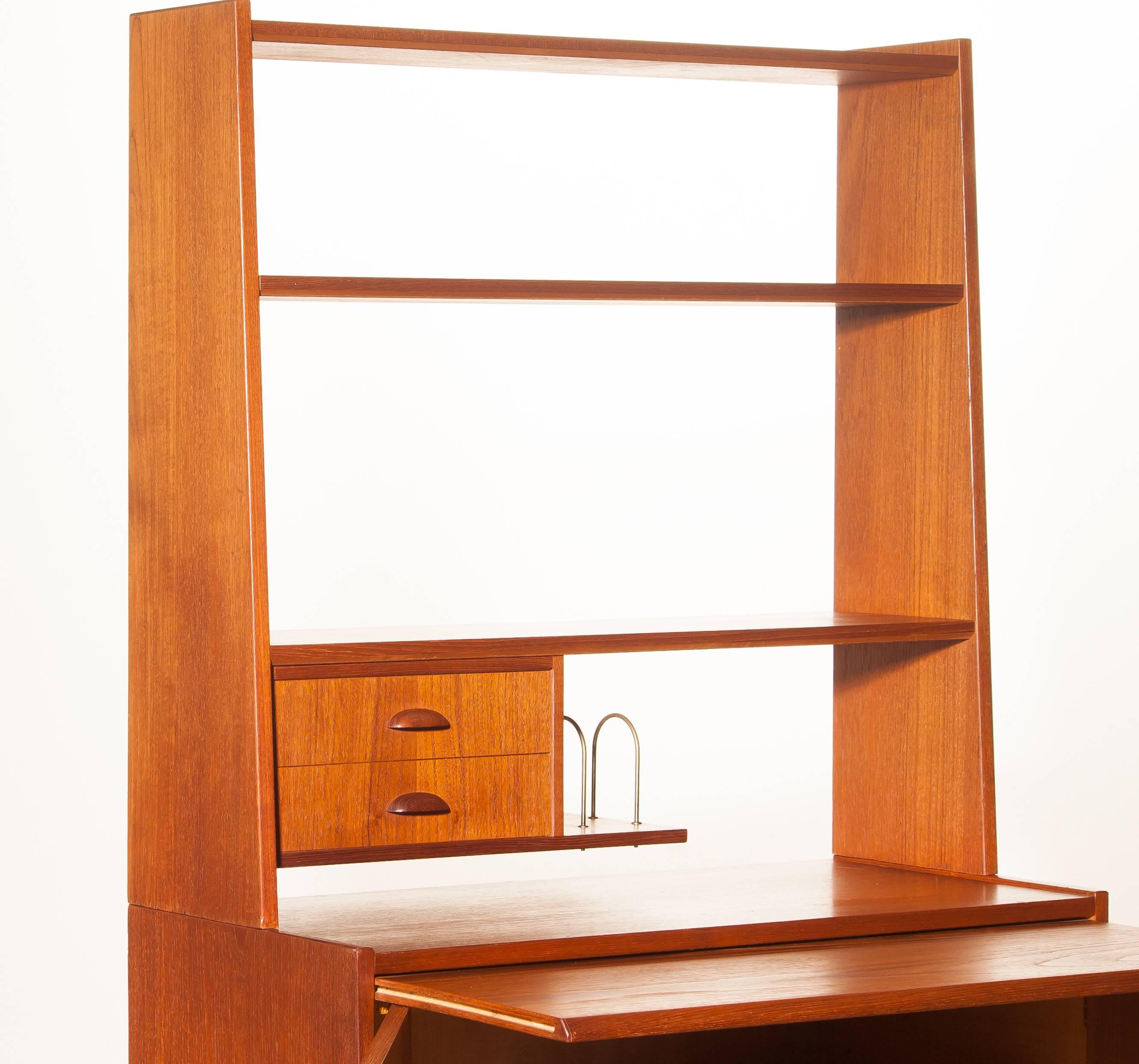 1950s Teak Secretaire Cabinet by Hovmantorp 5