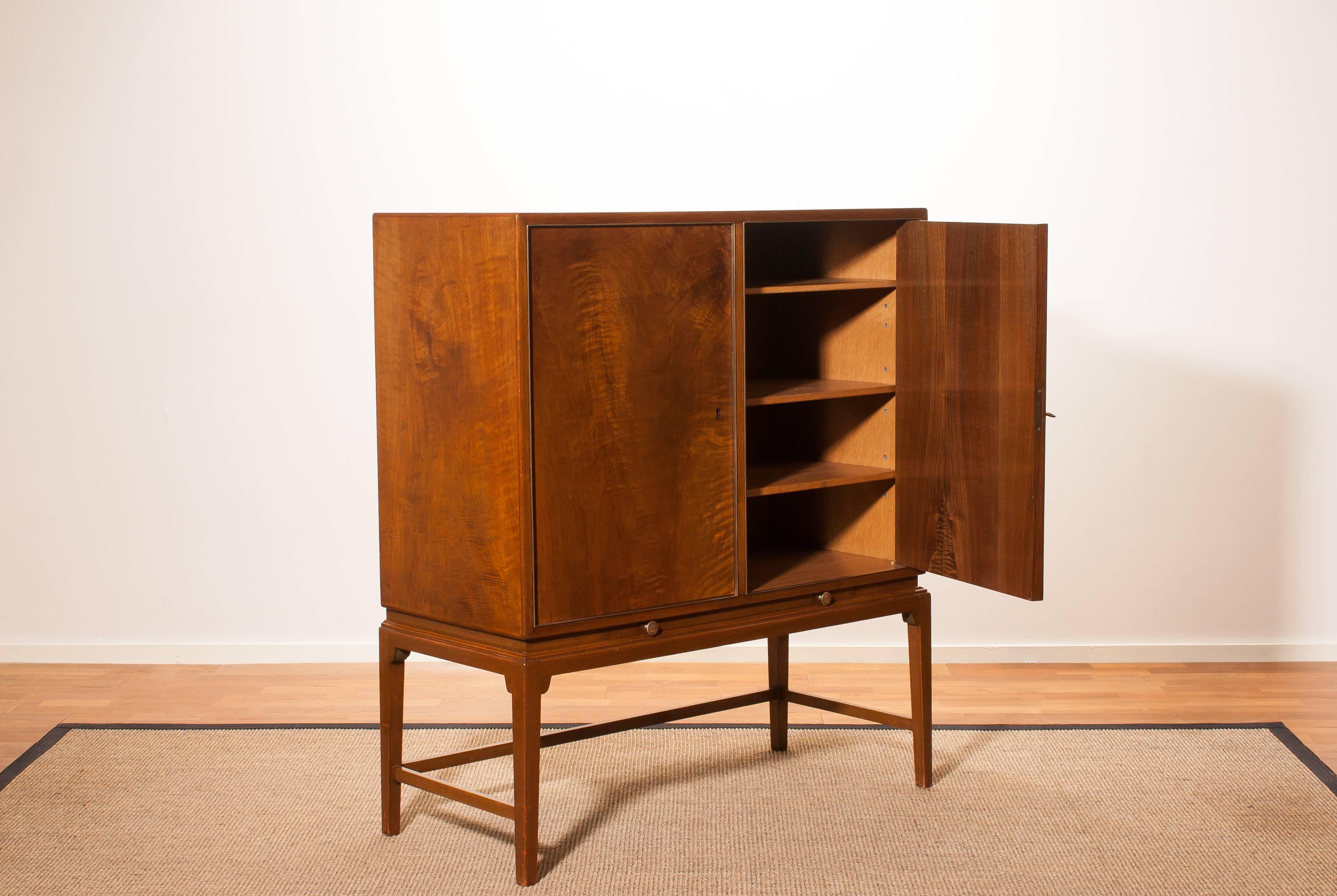 Mid-20th Century 1950s, Burl Wood Cabinet by Boet Sweden