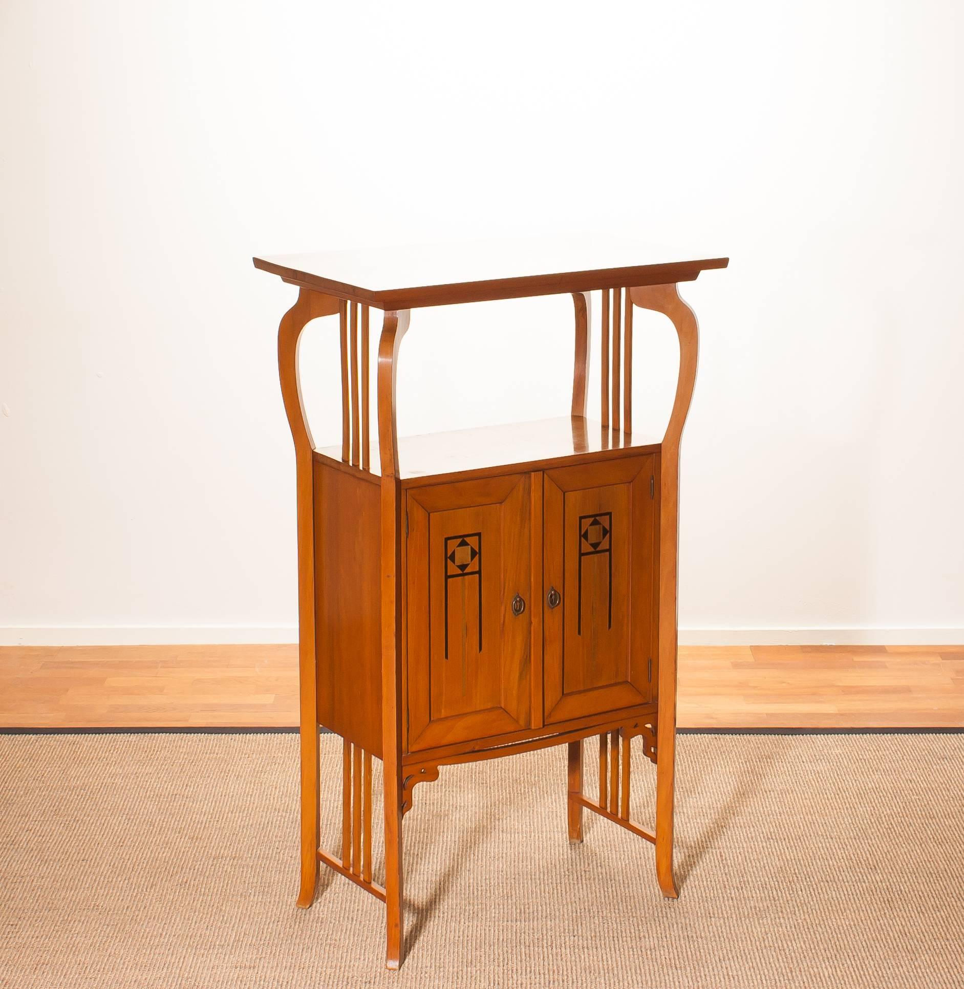 1920s, Elm Art Nouveau Cabinet 1