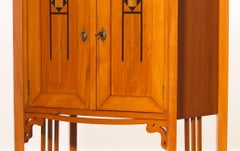 1920s, Elm Art Nouveau Cabinet