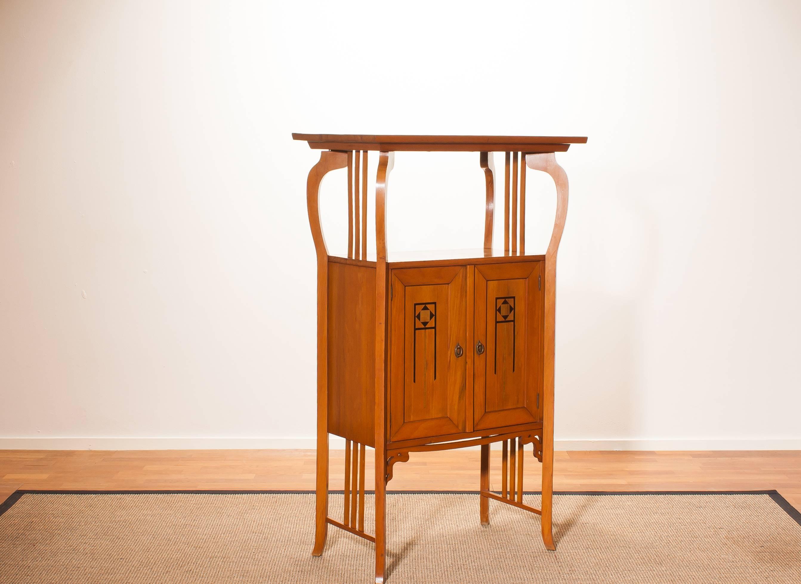 Early 20th Century 1920s, Elm Art Nouveau Cabinet