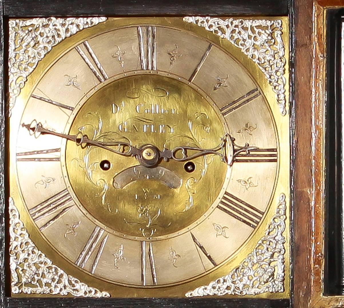 Early 18th Century, I.W.M., London Longcase Clock in Black Polish 2