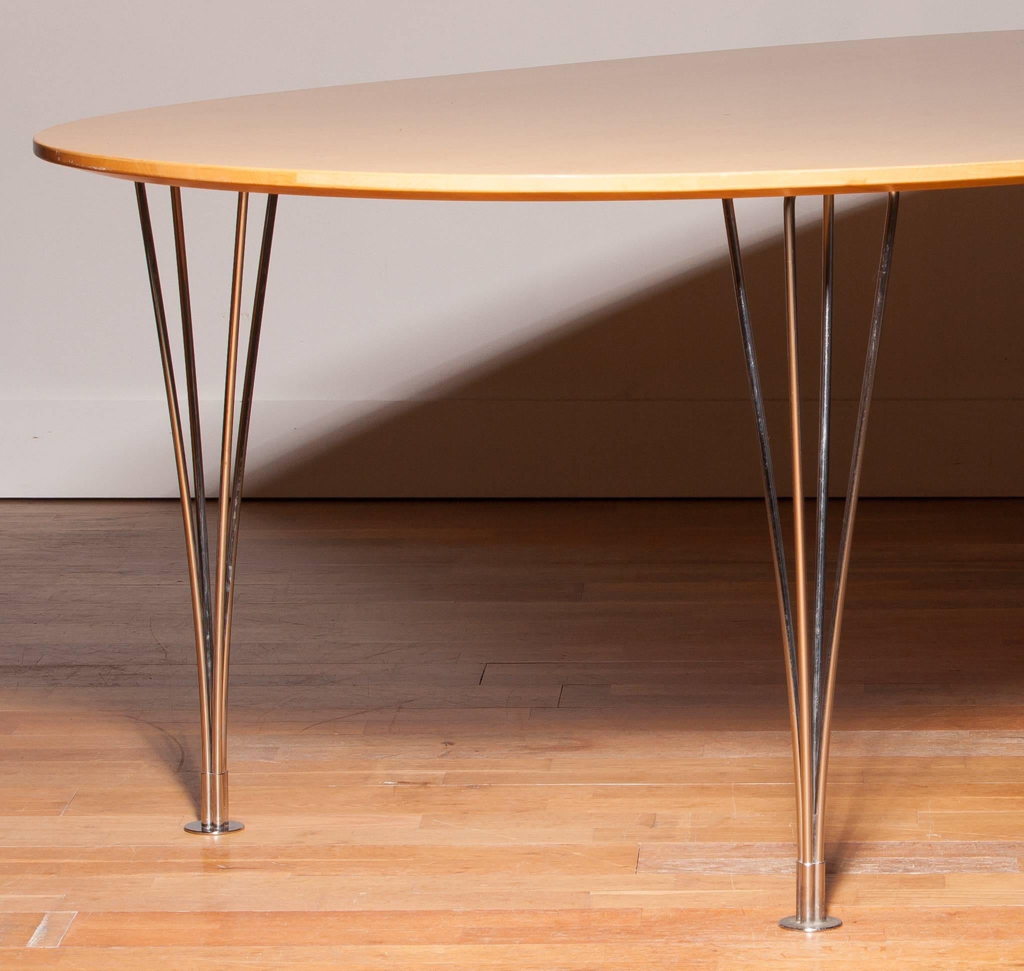 1960s, 'Superelipse' Dining Table by Piet Hein & Bruno Mathsson In Excellent Condition In Silvolde, Gelderland