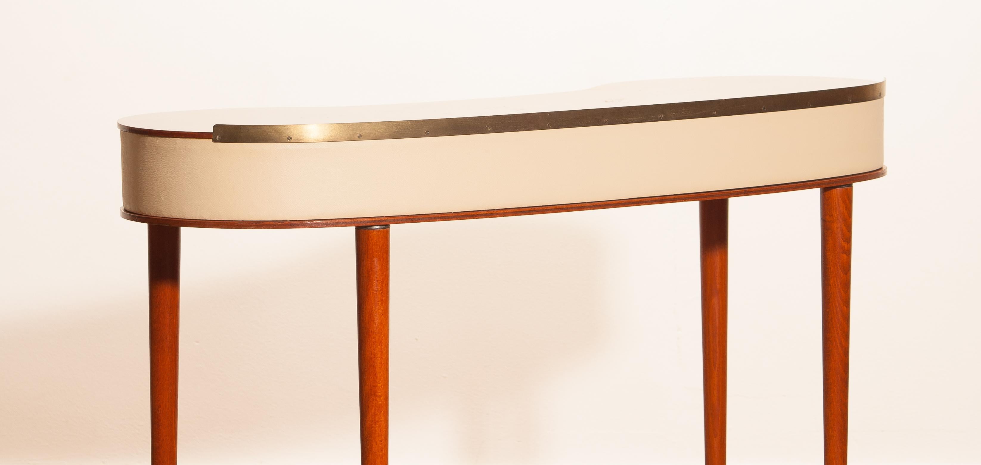Mahogany Vanity or Dressing Table by Halvdan Pettersson for Tibro, Sweden, 1950s 1
