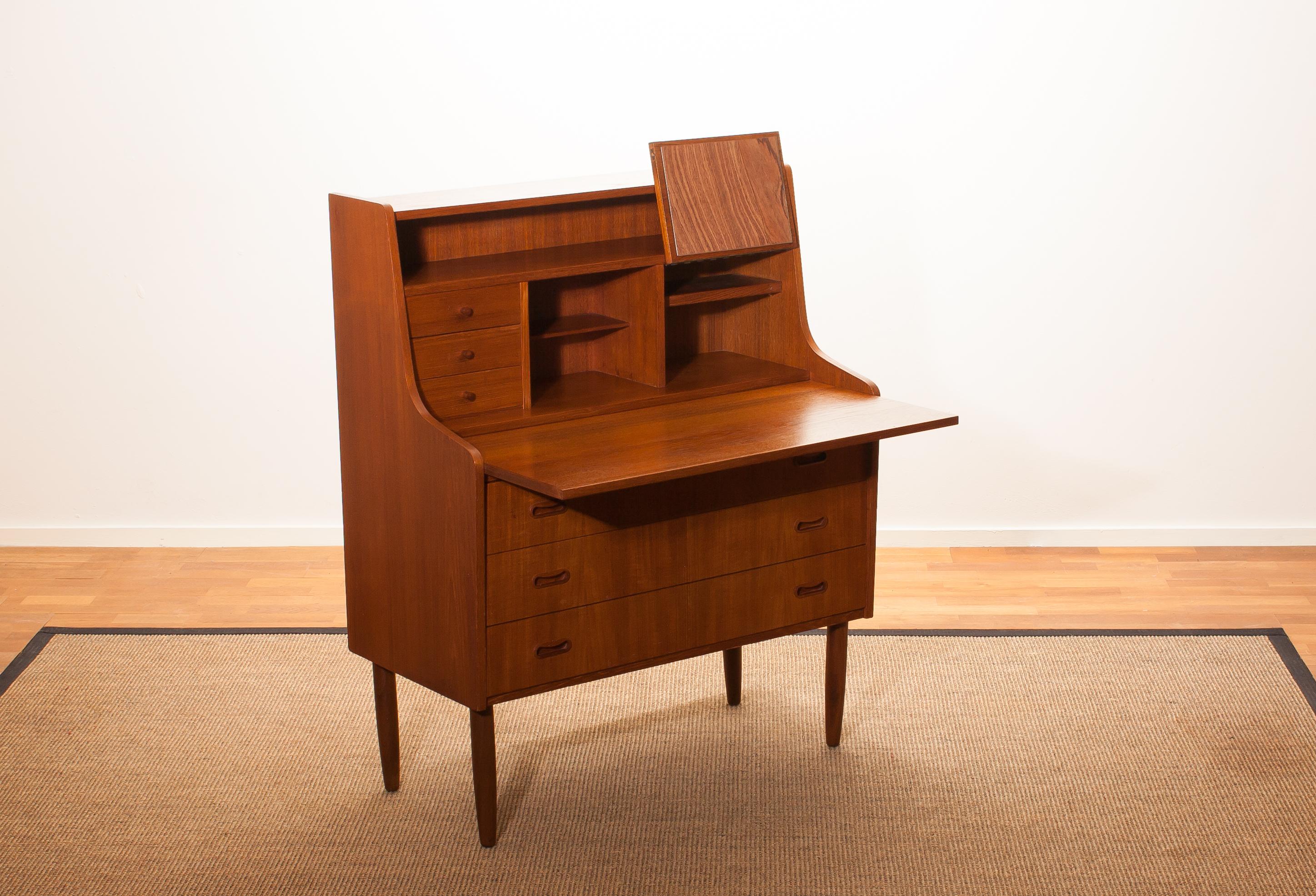 Mid-20th Century 1950s, Teak Secretaire or Dressing Table in Style of Peter Hvind