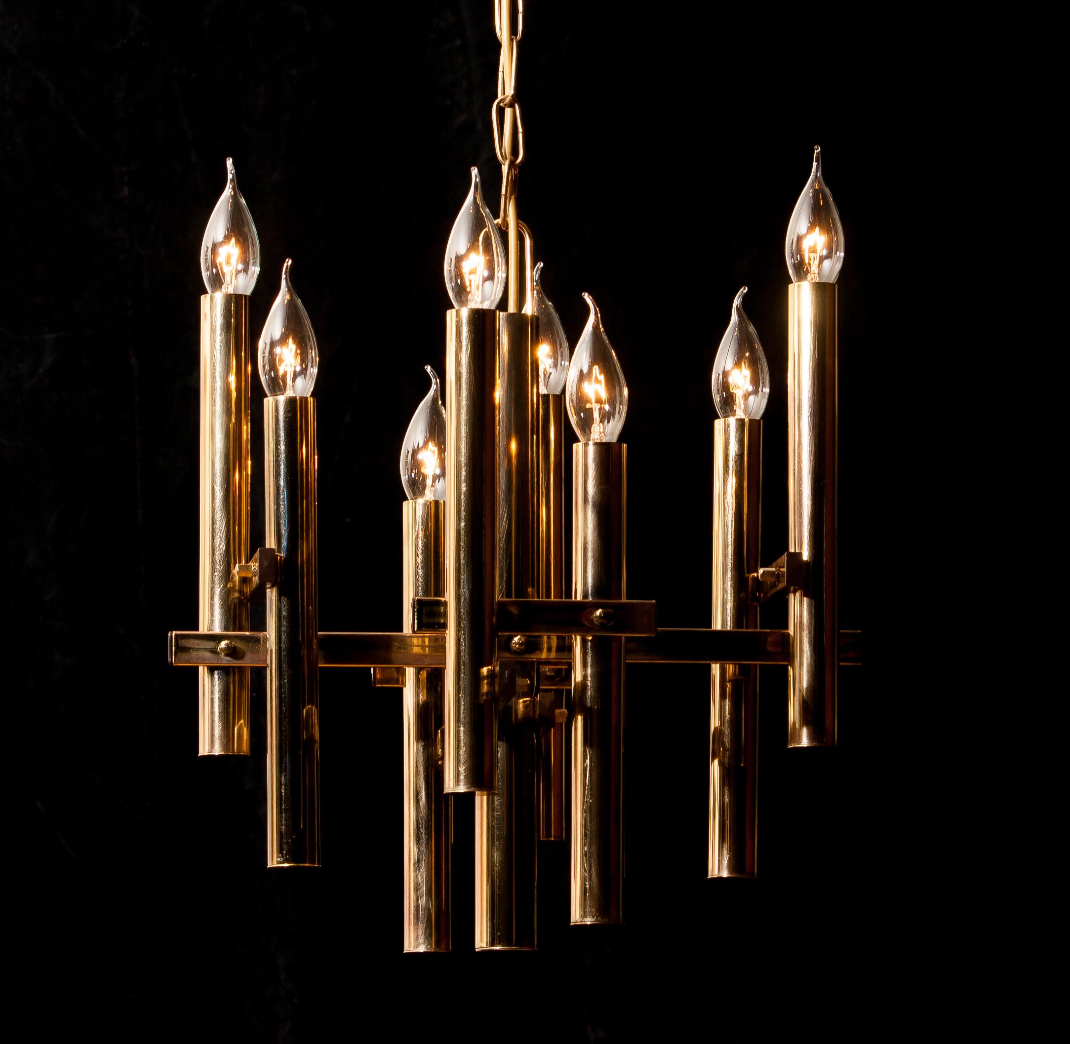 Brass Chandelier by Sciolari, 1960s 1