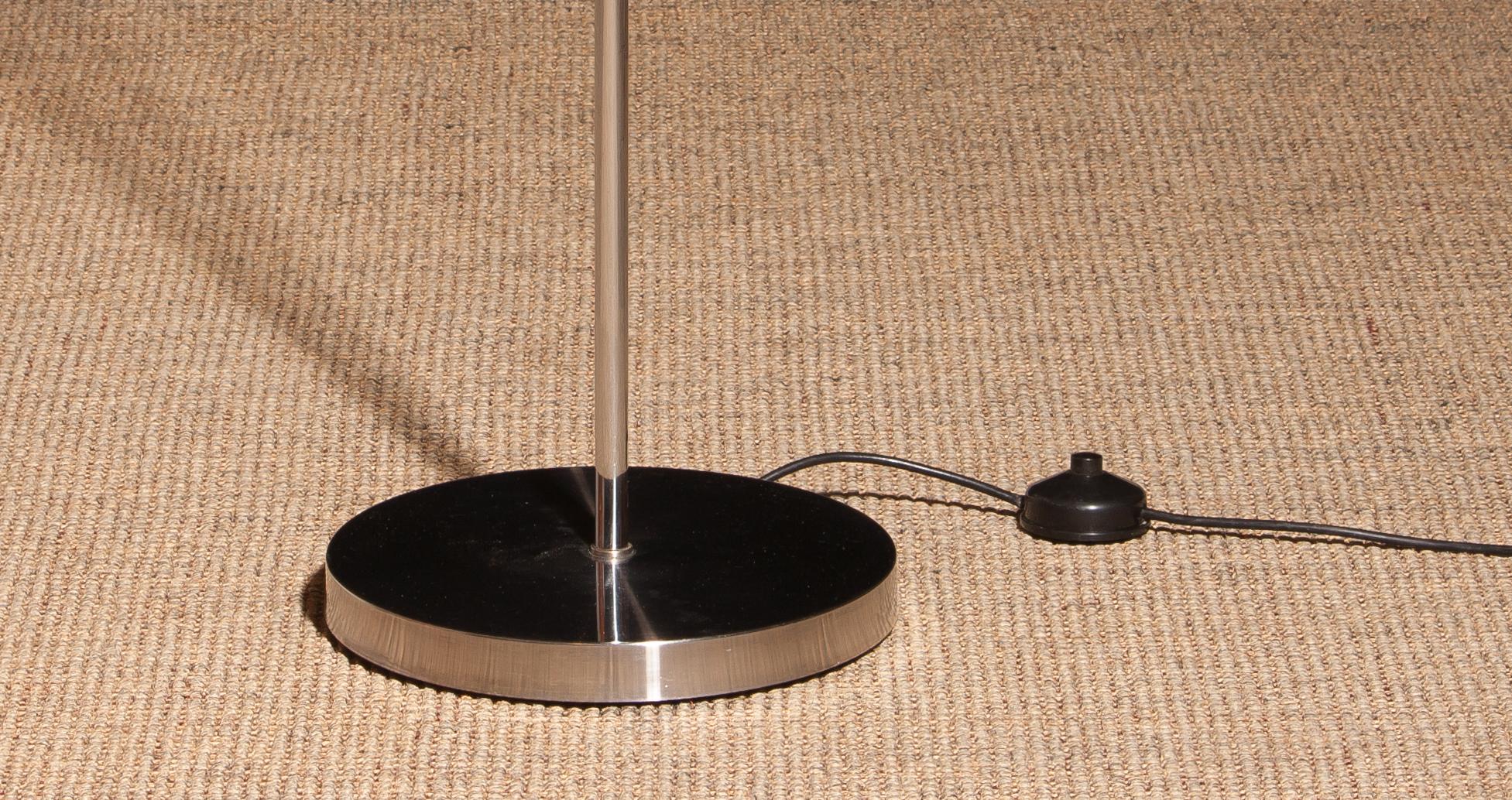 1970, Chrome and Steel Floor Lamp, Italy 1