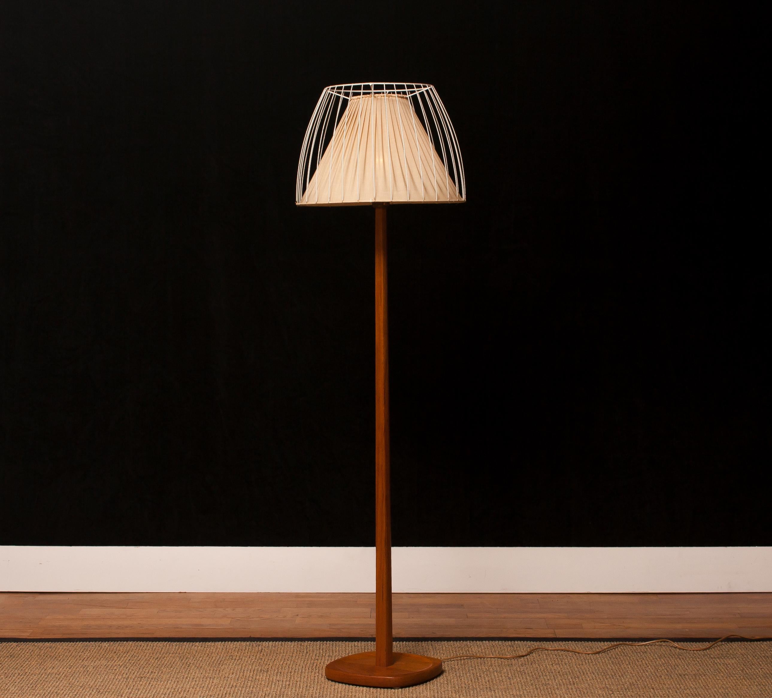 Swedish 1950s, Teak Floor Lamp by Stilarmatur, Sweden