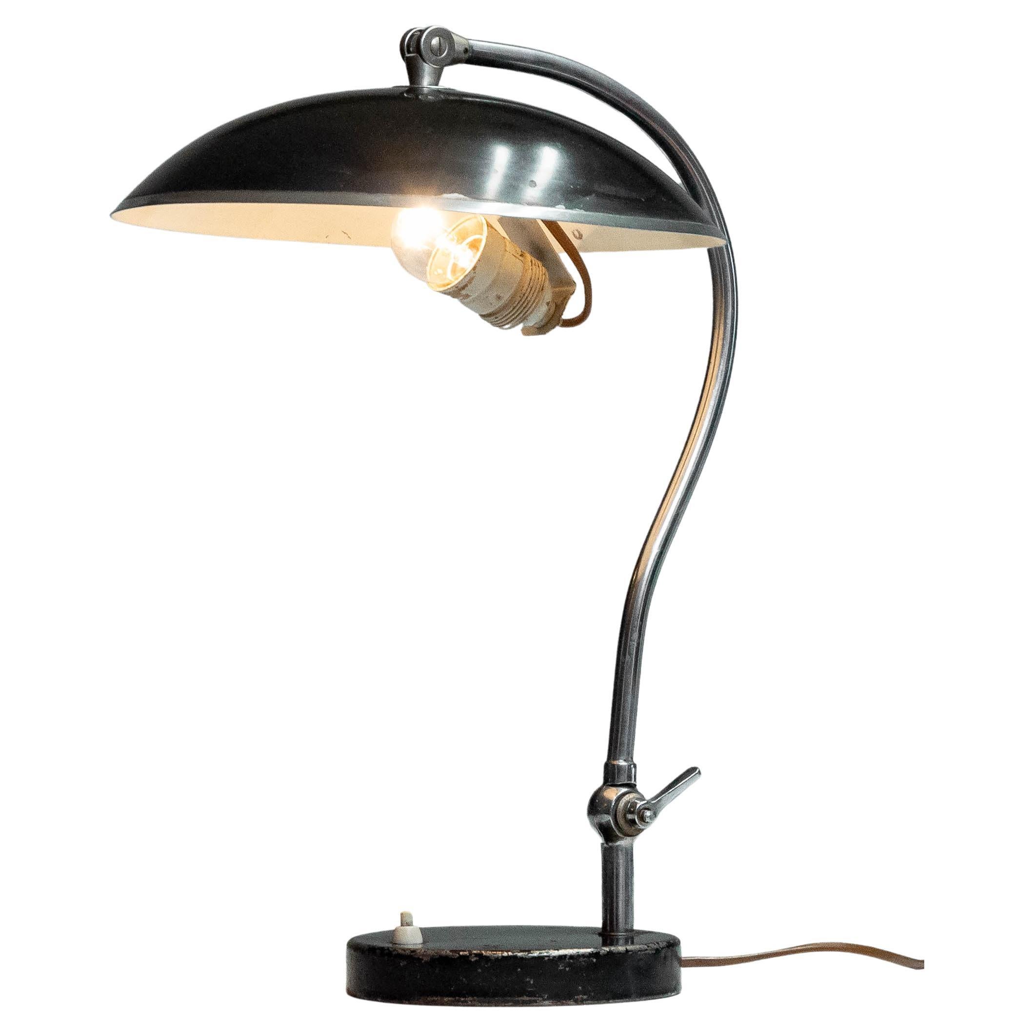 1930s Black Desk / Table Lamp by Boréns Model 528 Simular to Svenskt Tenn 8528