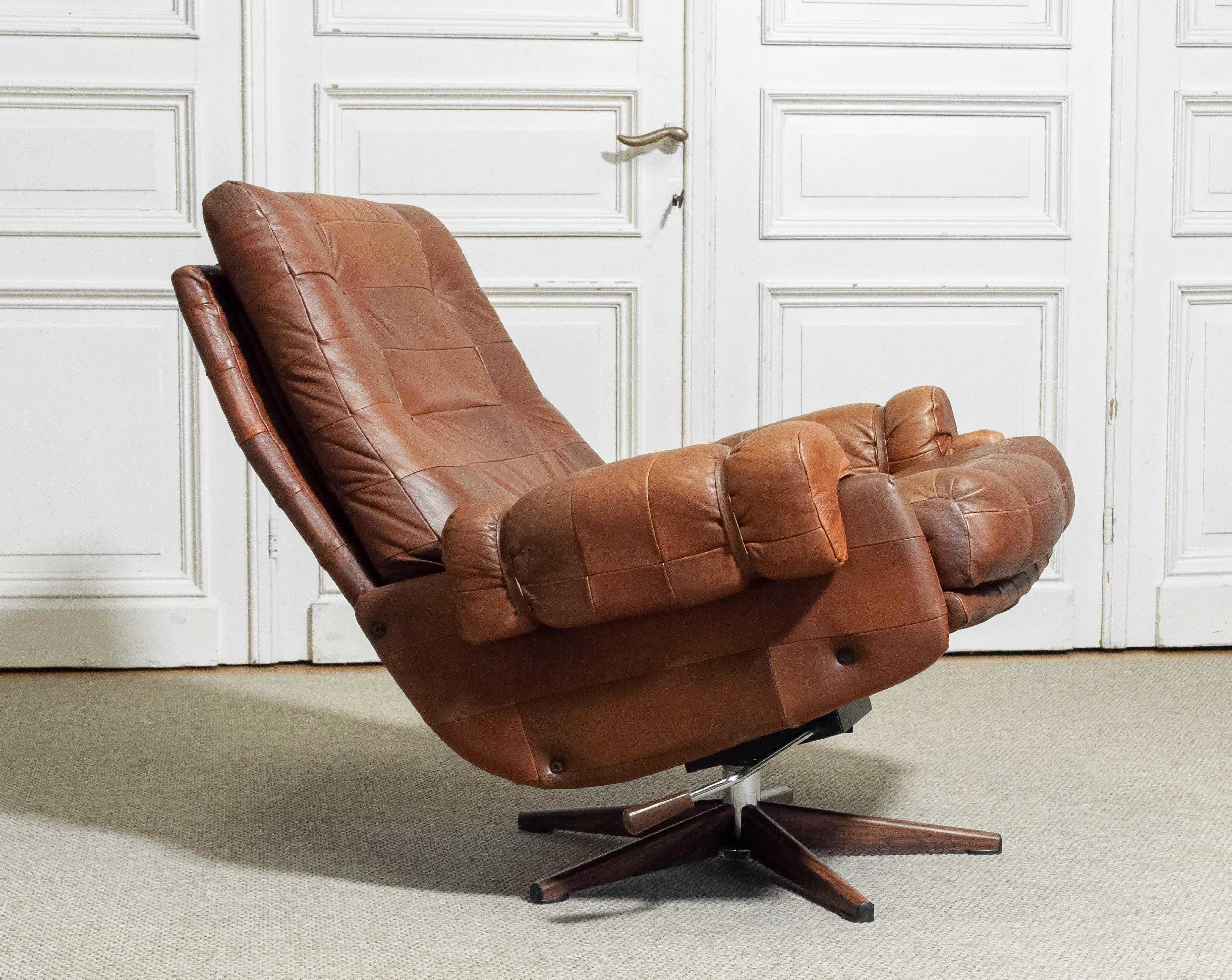 Milieu du XXe siècle Arne Norells, chaise longue à bascule et pivotante, années 1960 en vente