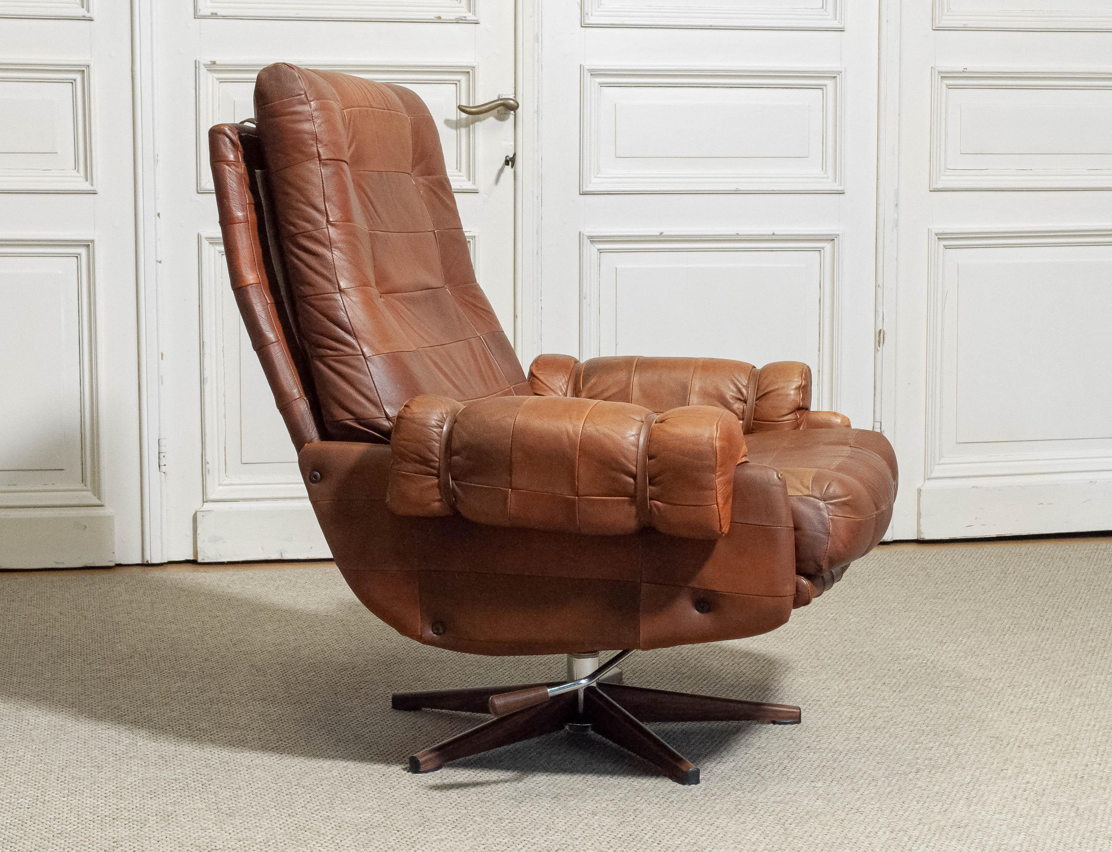 Suédois Arne Norells, chaise longue à bascule et pivotante, années 1960 en vente
