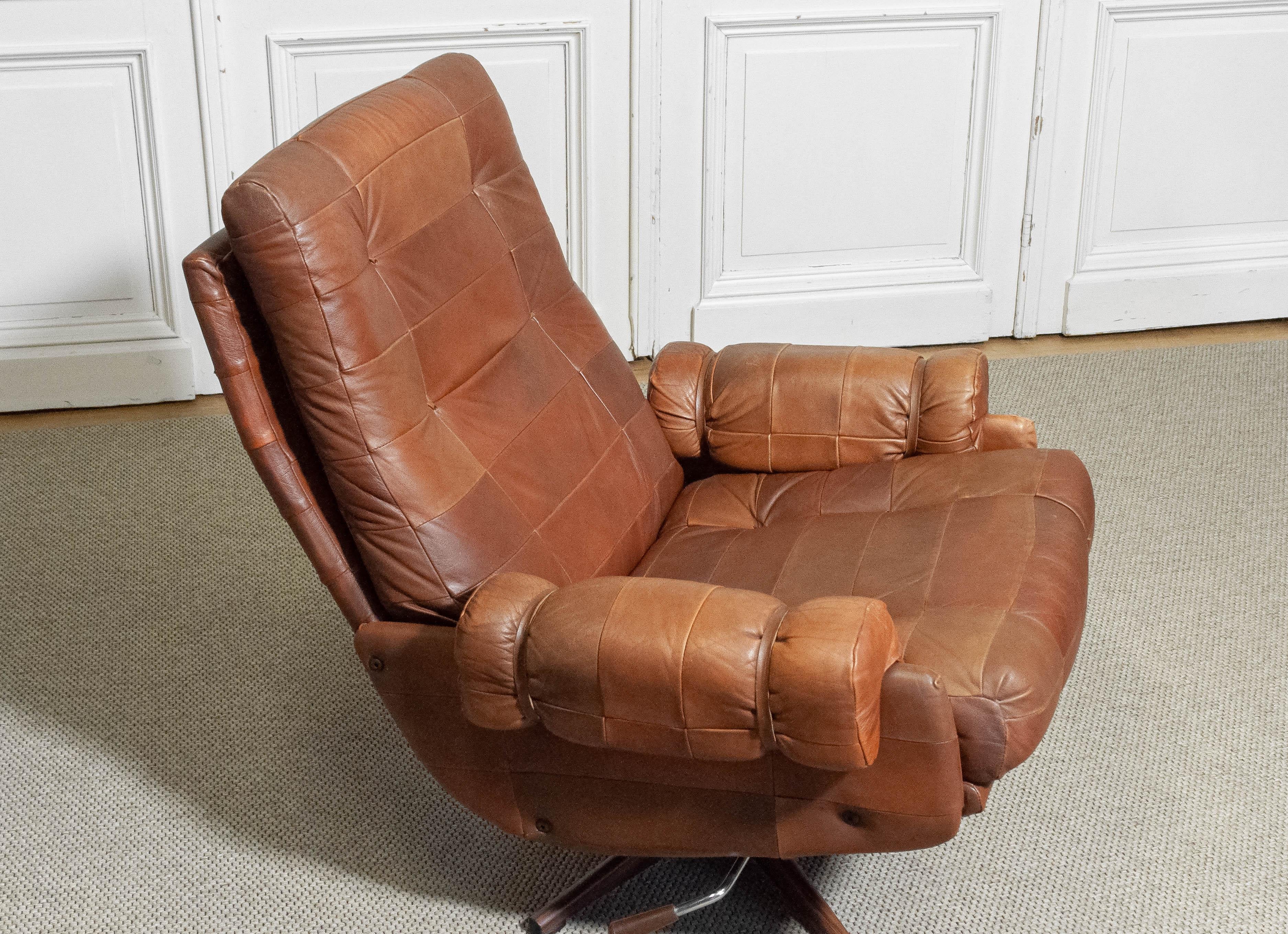 Arne Norells, chaise longue à bascule et pivotante, années 1960 Bon état - En vente à Silvolde, Gelderland