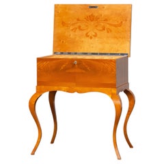 1940s, Elm Sewing Box Table, Sweden