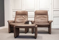 Une paire de fauteuils De Sede DS-50 avec un repose-pieds, Suisse, années 1960