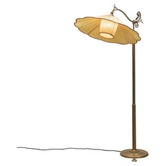 Art Nouveau Floor Lamp Attributed To Harald Notini For Böhlmarks, Sweden, 1930s