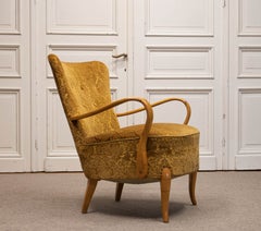 1940s Modern Lounge Chair Attributed To Alfred Christensen For Slagelse. Denmark