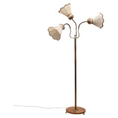 Lámpara de pie sueca de tres luces de los años 40, modelo 139, de Eskilstuna Elektrofabriks AB