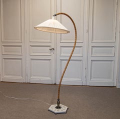 1940s Swedish Grace Arc Floor Lamp Sweden