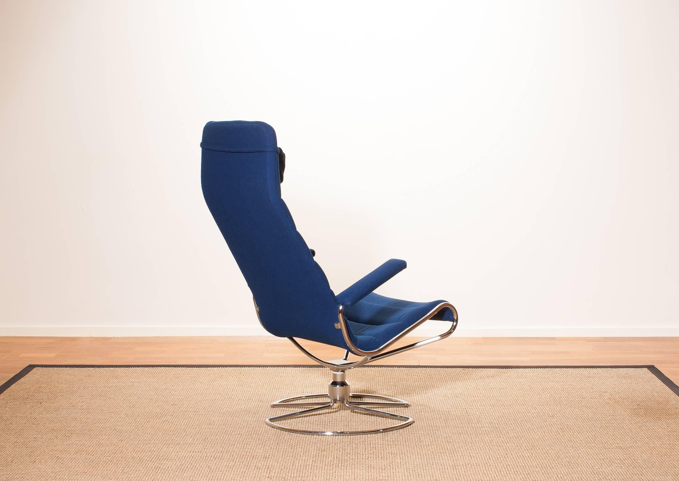 Late 20th Century 1980s, Royal Blue 'Minister' Chair by Bruno Mathsson