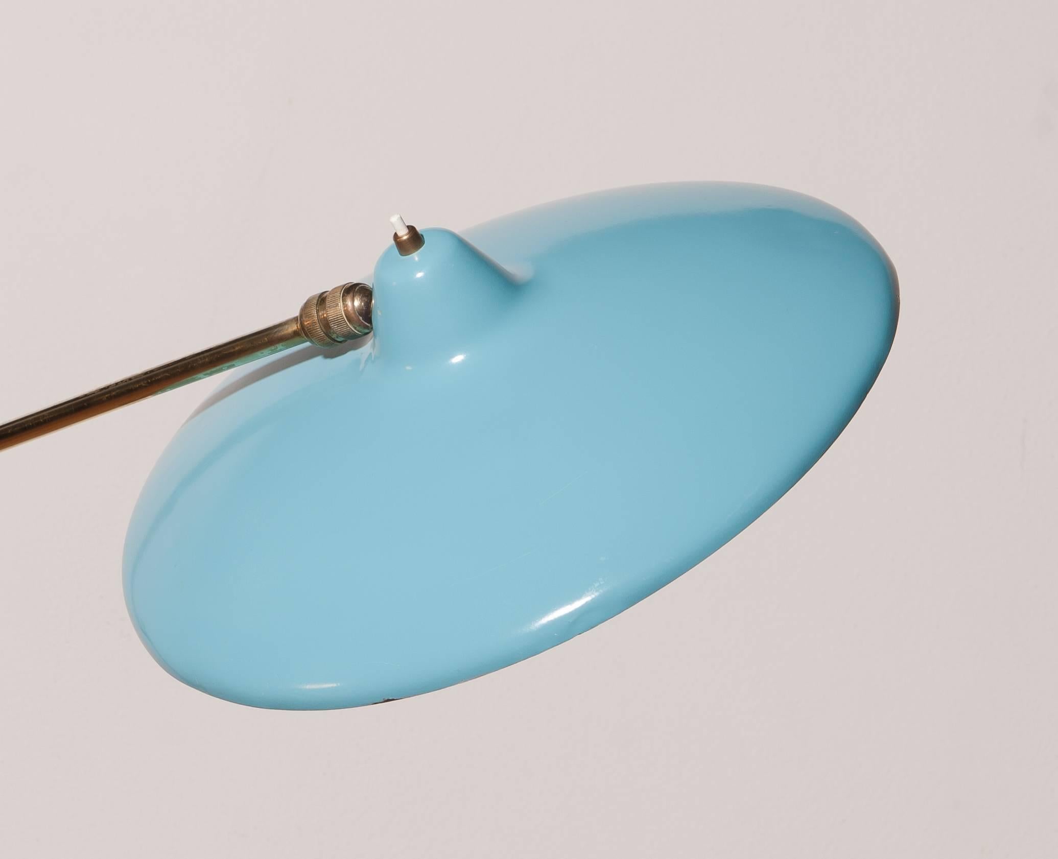 Italian 1950s, Floor Lamp by Stilnovo in Blue