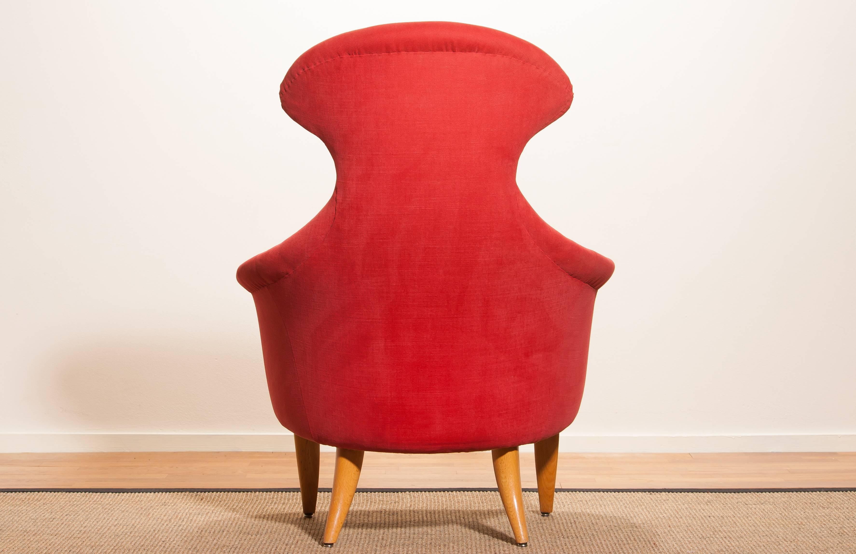 1950s, Beautiful 'Stora Eva' Chair by Kerstin Hörlin-Holmquist 4