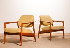 1960s, Set of Two Lounge Chairs by Folke Ohlsson for DUX, Sweden