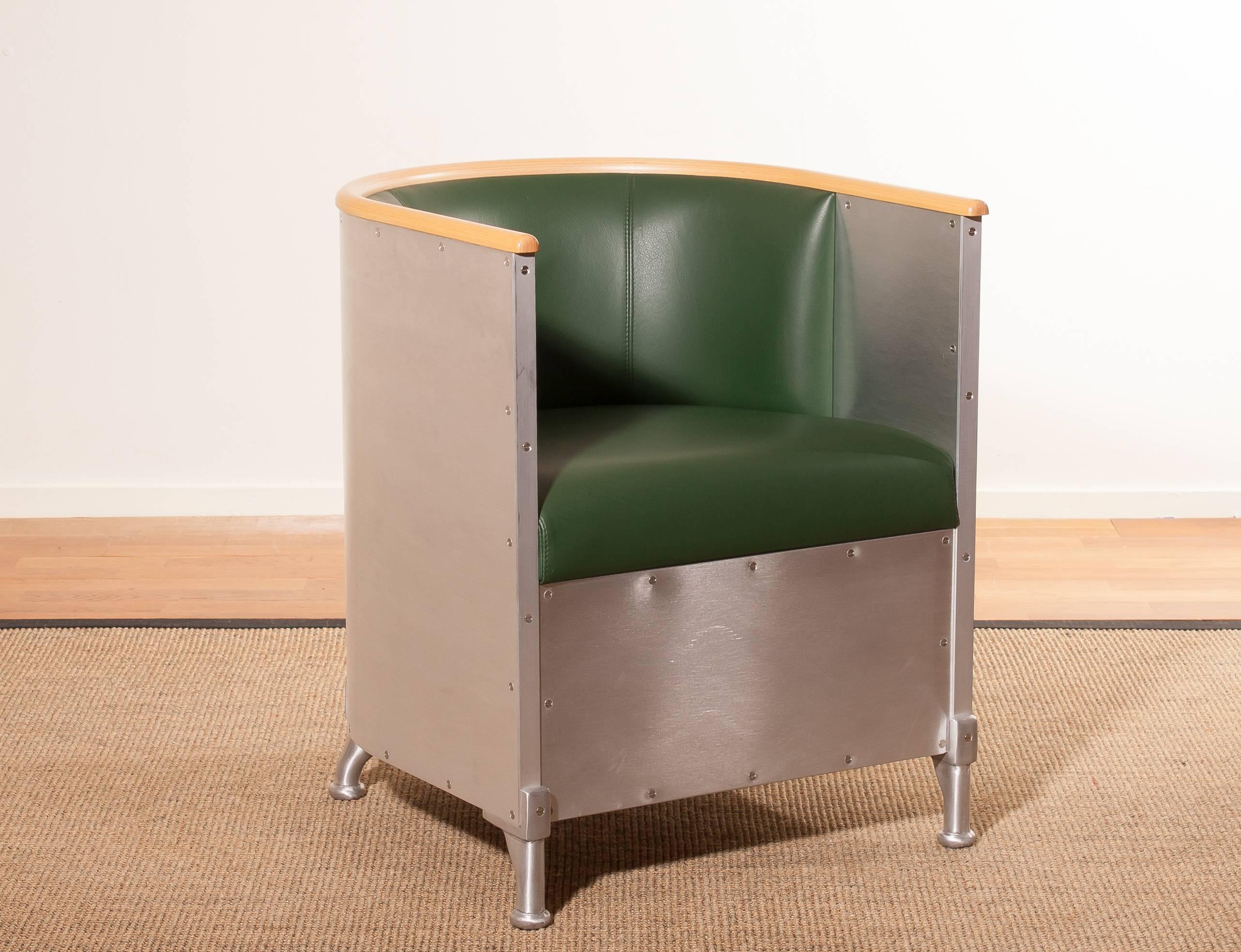 1990s, Aluminium Chair by Mats Theselius for Källemo 1