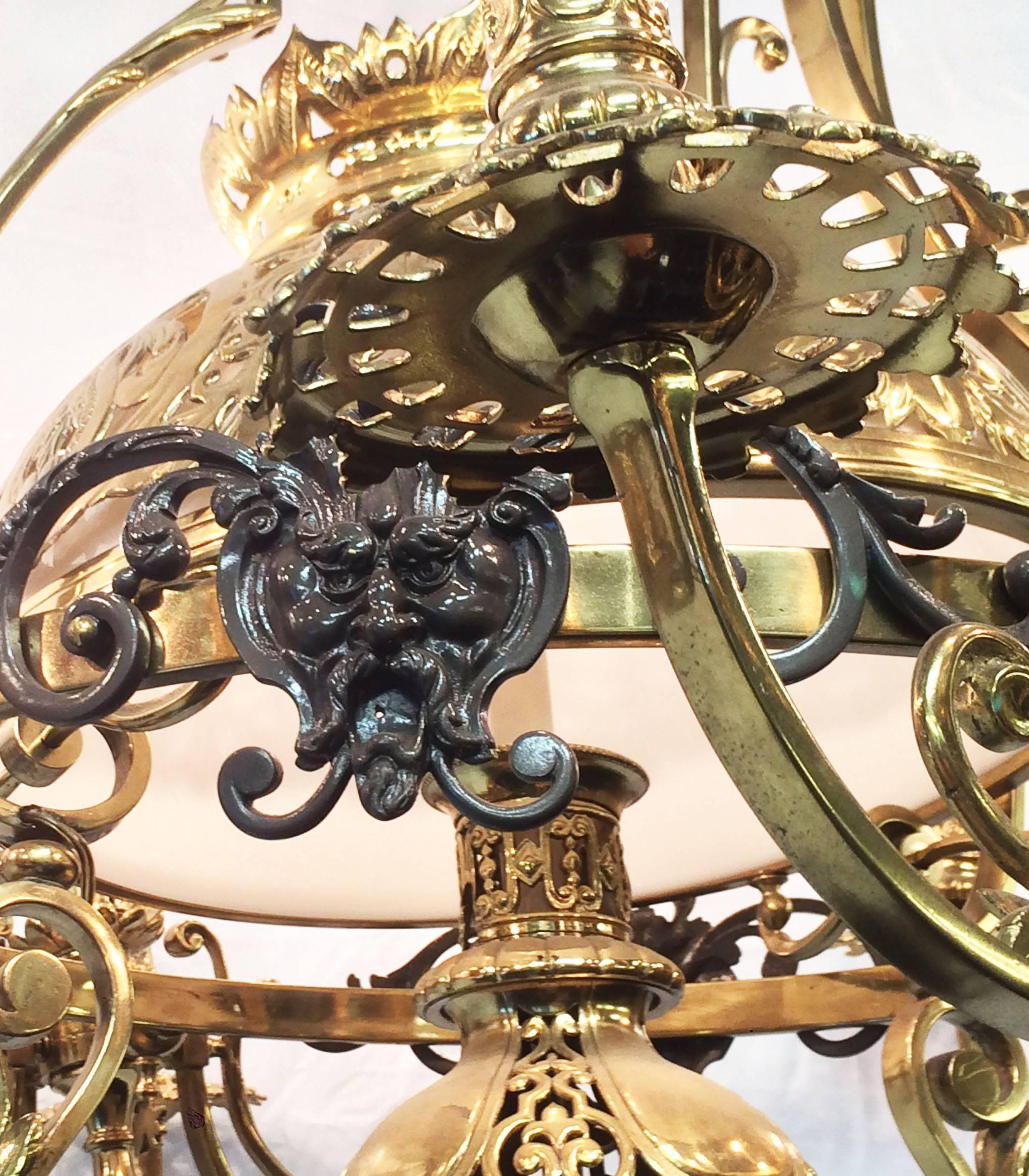 18th Century French Provincial Bronze Chandelier For Sale 1