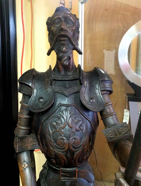 HandCarved Don Quixote Statue For Sale at 1stDibs