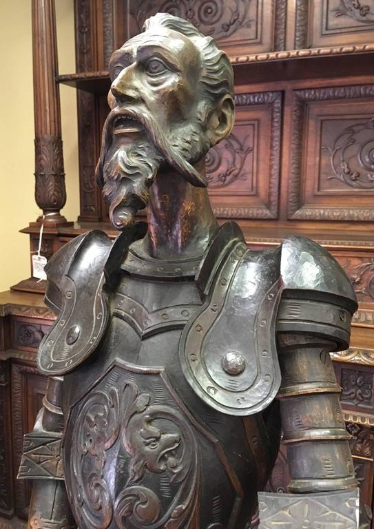 HandCarved Don Quixote Statue For Sale at 1stDibs