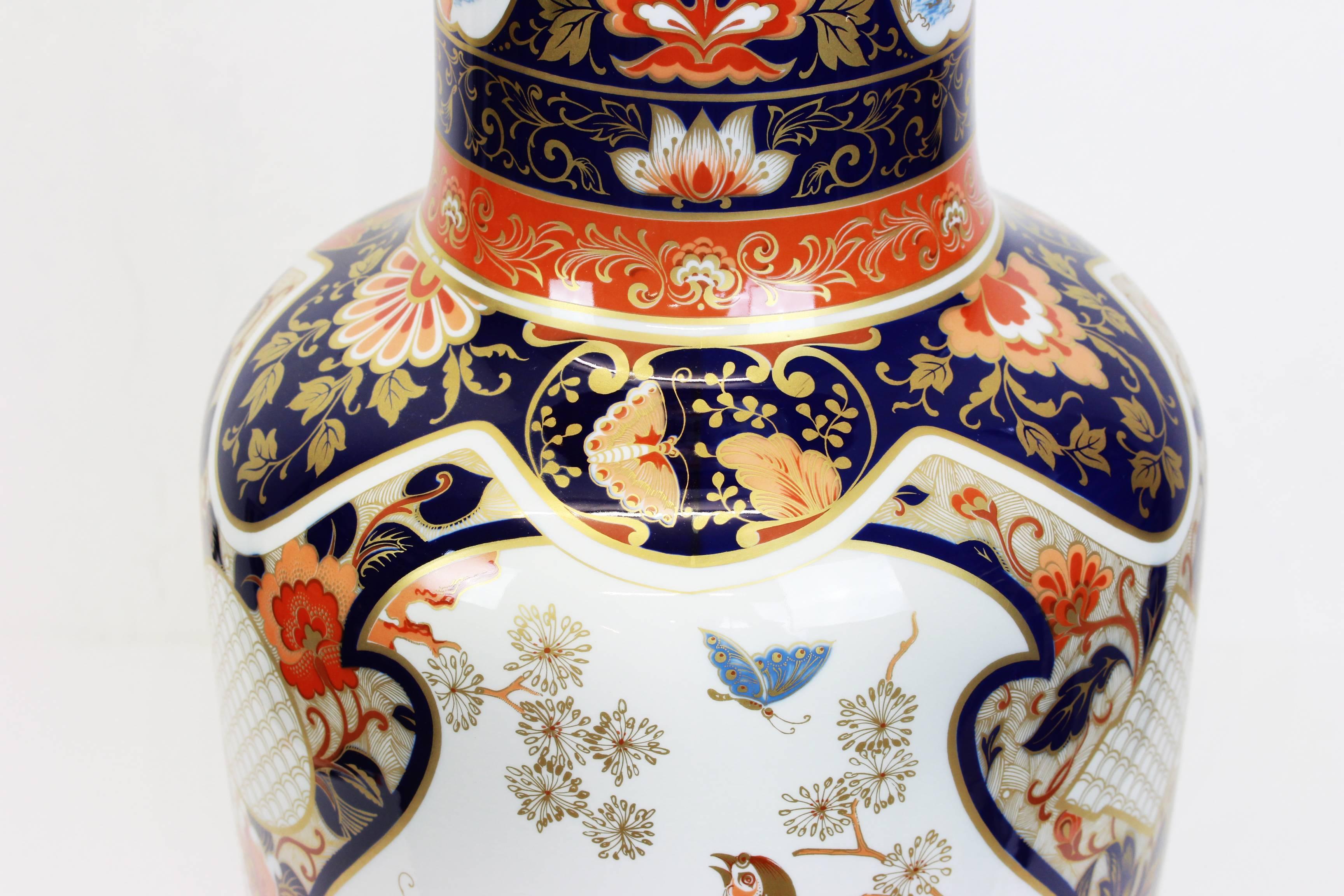 Mid-Century Modern Pair of Huge Yokohama Porcelain Vases Design Füllman, AK Kaiser, Germany, 1970s