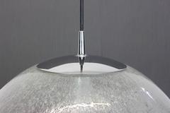 Very Large Bubble Glass and Chrome Pendant by Peill & Putzler, 1970s