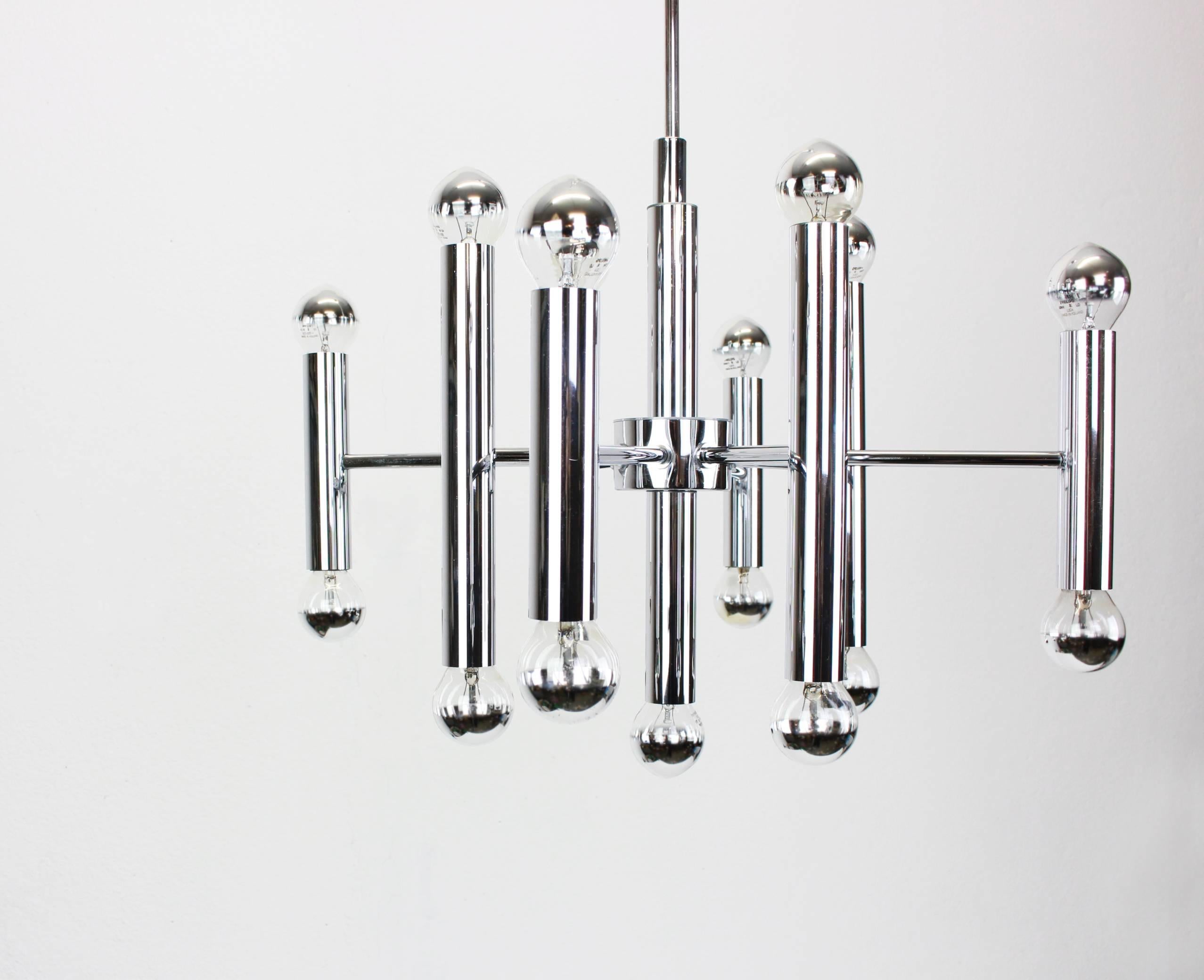 Large Chrome Sputnik Chandelier by Cosack, Germany, 1970s In Excellent Condition In Aachen, NRW