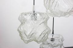 Stunning Peill & Putzler Alaska Ceiling Lights, Crystal Ice Glass, Germany, 1970