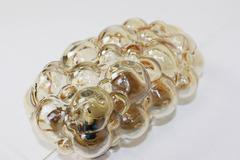 Pair of Amber Bubble Glass Sconces by Helena Tynell, Limburg, Germany