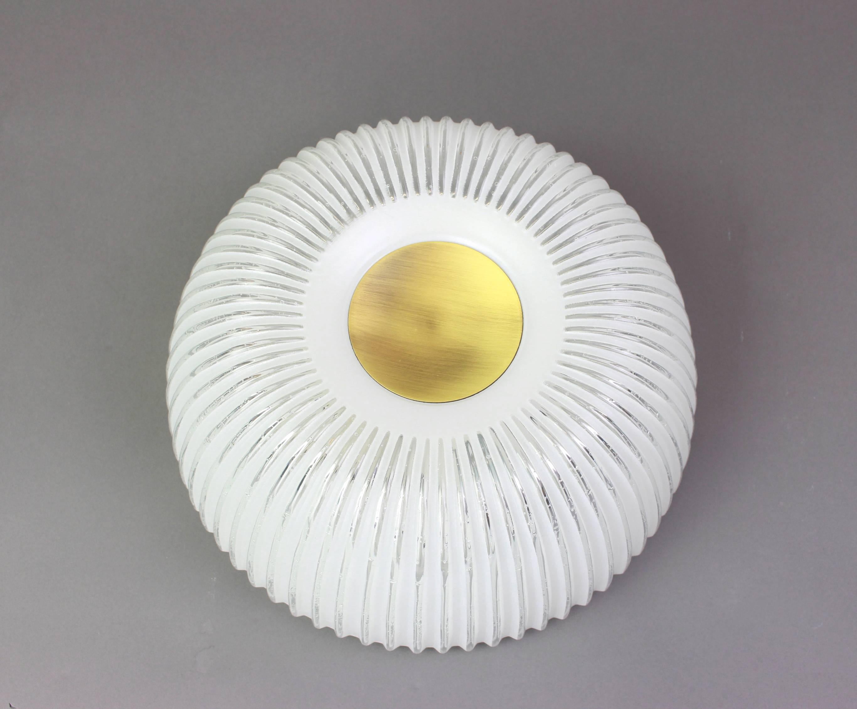Mid-Century Modern Large Murano Glass Sconce or Flush Mount by Limburg, Germany, 1960s