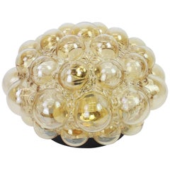 Pair of Bubble Glass Flush Mounts by Helena Tynell, Limburg, Germany, 1970s